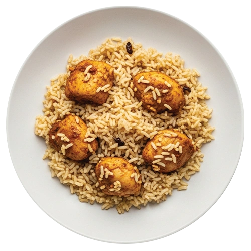 دجاج بريانى مع الرز البنى